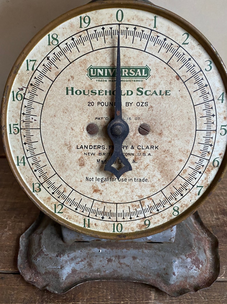 Vintage Grey Universal Household Scale by Landers Frary & - Etsy