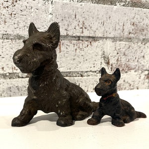 Vintage Cast Iron Scotty Dogs-2 Different Sizes being Sold Separately-Your Choice-Metal Black Dog Figurines-Scottish Terrier-Paperweights