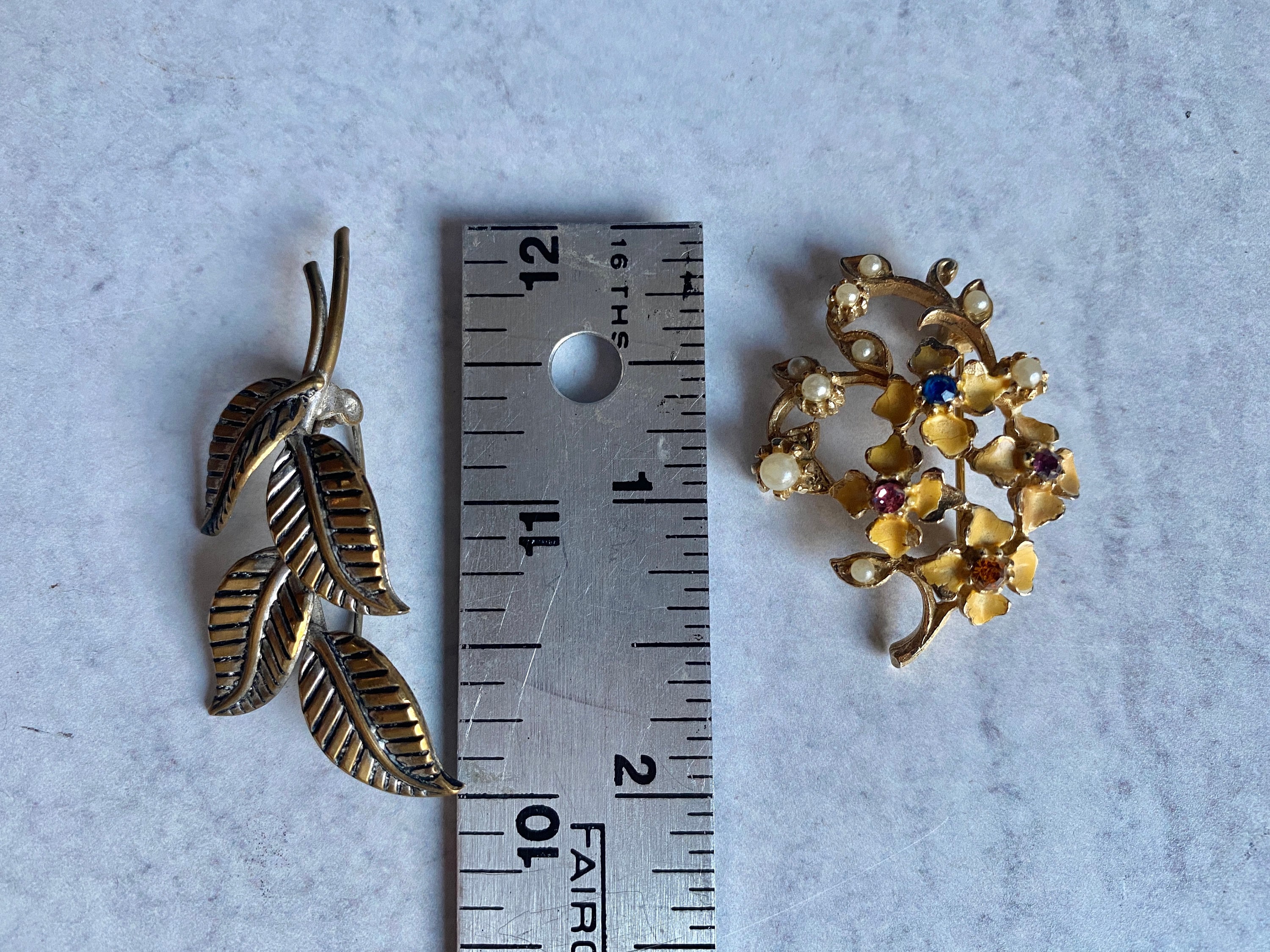 Mid Century Lot of 8 Flower Pins-stick Pins-brooches-italian Mosaic-vintage  Upcycle Pieces for Christmas Tree Jewelry Tree or Craft Projects 