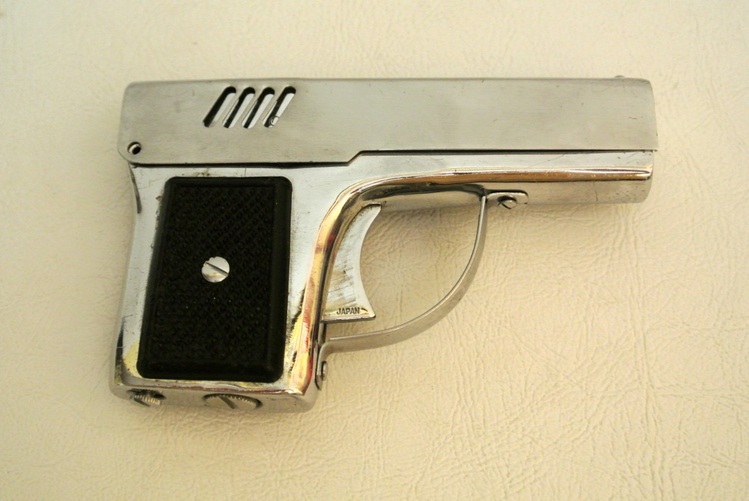 Vintage Penguin Aurora 45 Pistol Flashlight Cigarette Lighter Made in Japan  Collectible Gun Mancave Tobacciana MCM Madmen