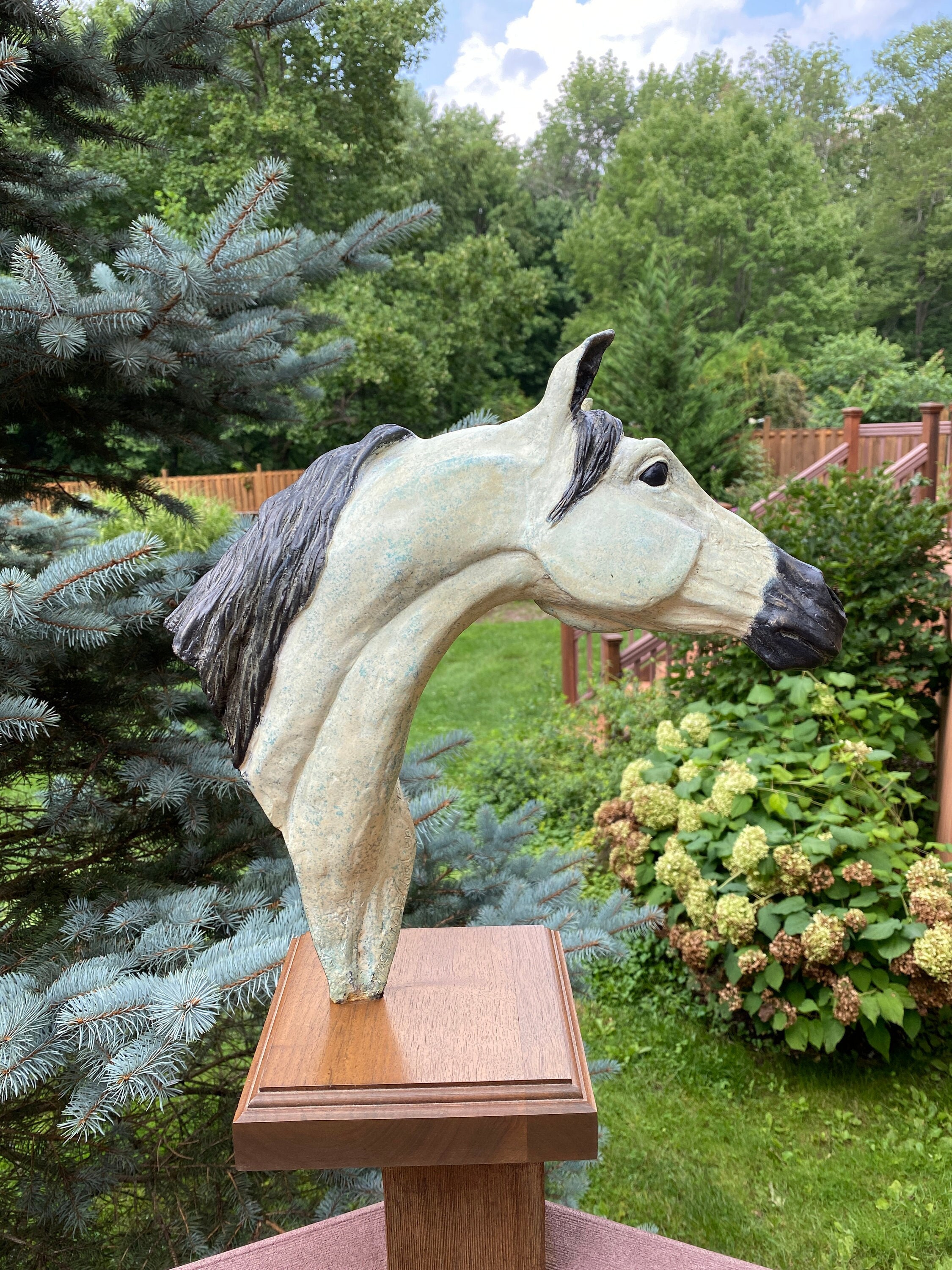 Vintage Bronze Horse Head Sculpturesigned by Artistltd Etsy