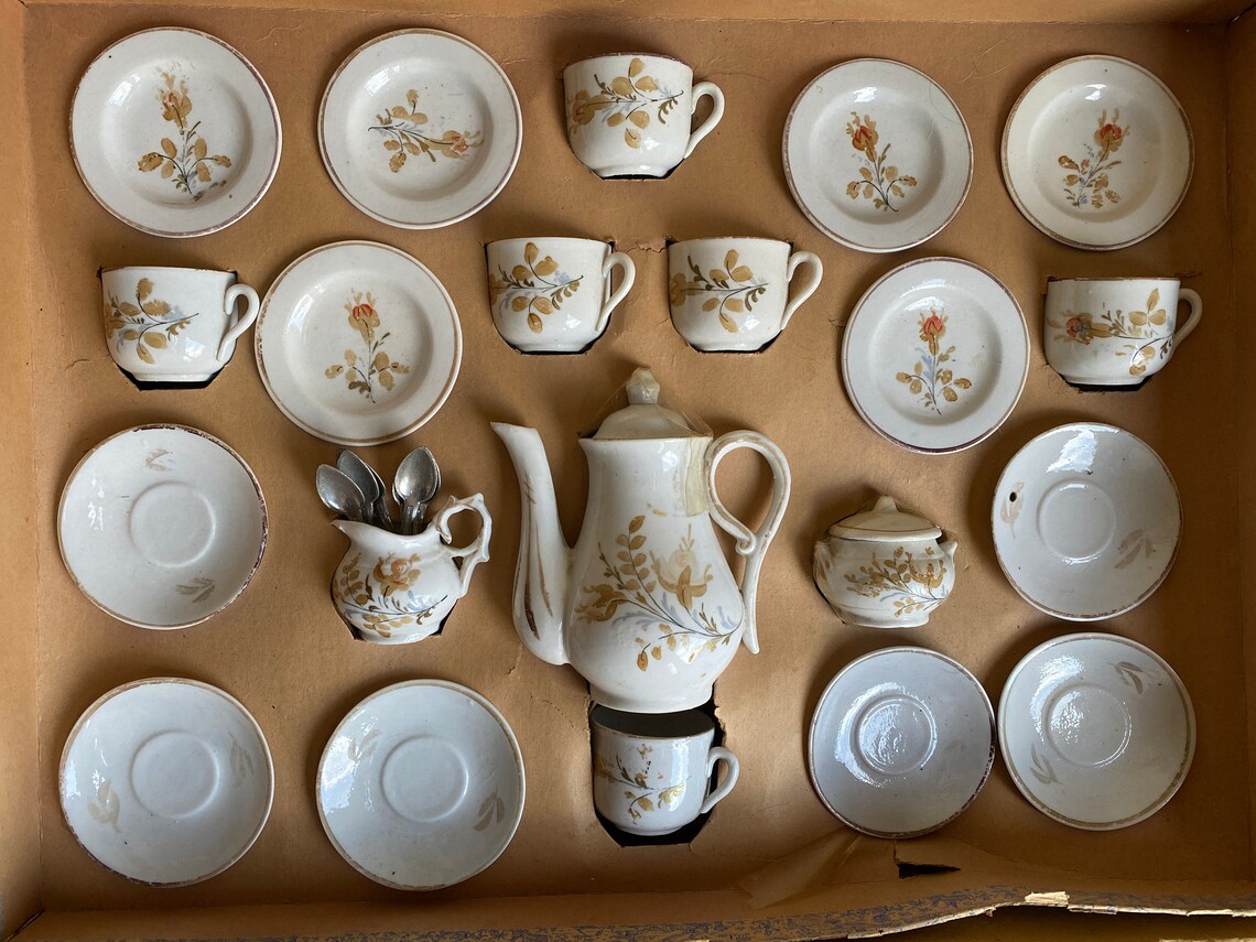 Antique Child's Tea Set in Original Box-made in - Etsy