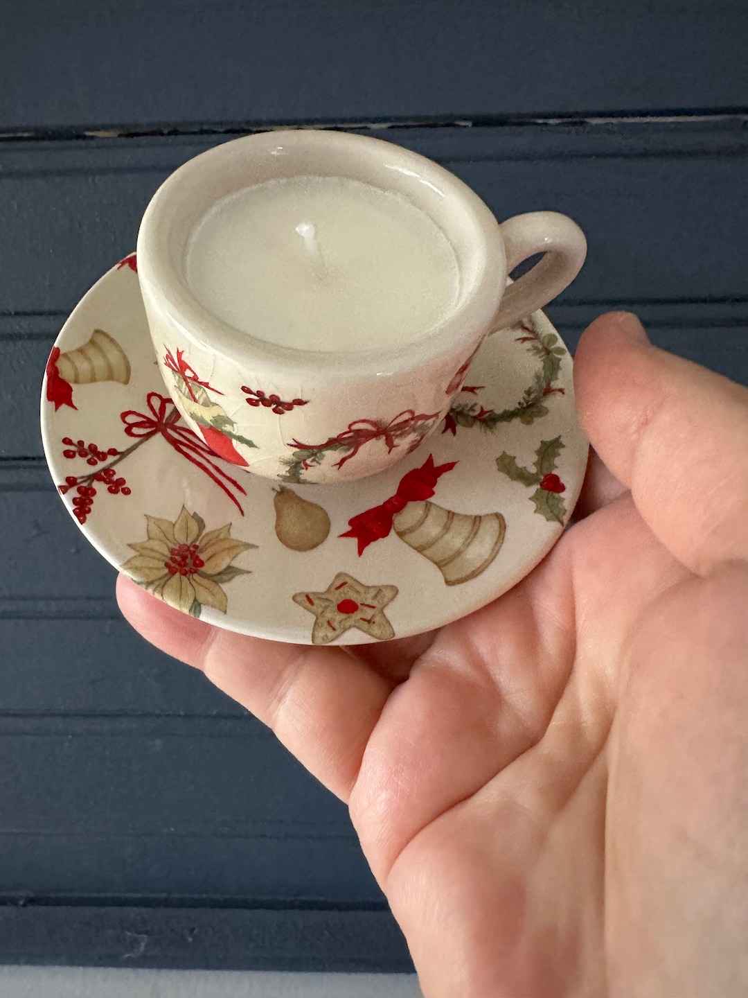 Set of 2 Vintage Miniature Tea Cups Filled With Scented Etsy