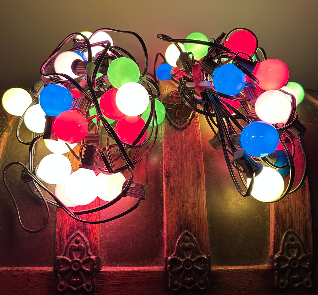 Vintage Christmas Light Strandsround Patio Party Lightsdepartment