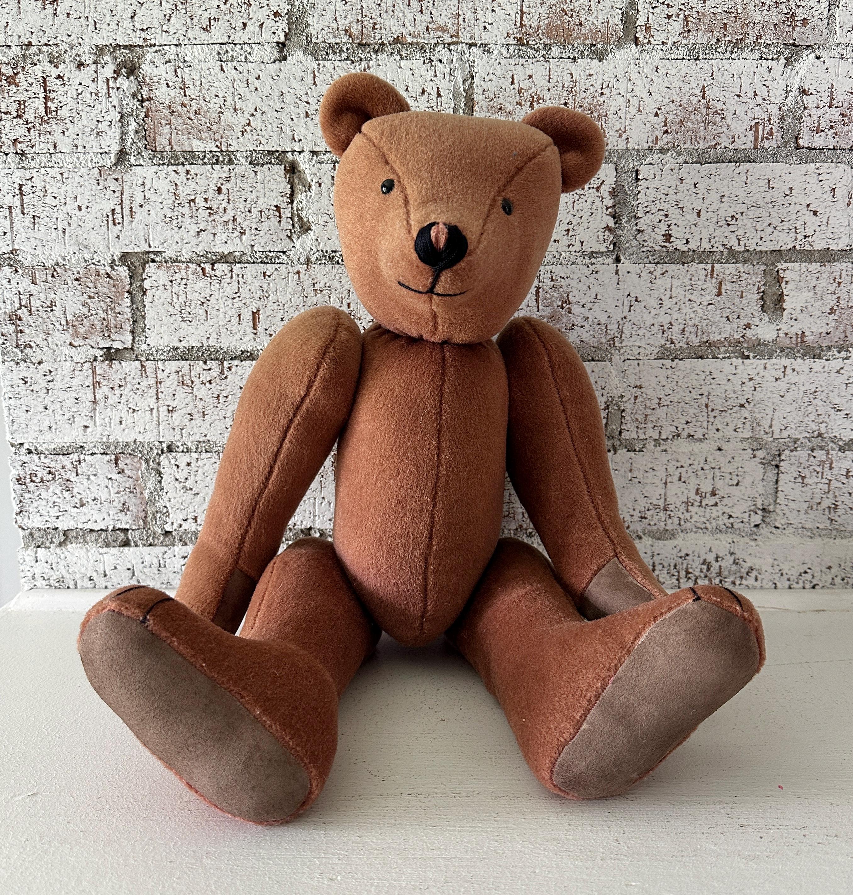 Mid Century Jointed Teddy Bear: Vintage Stuffed Animal Decor - Etsy