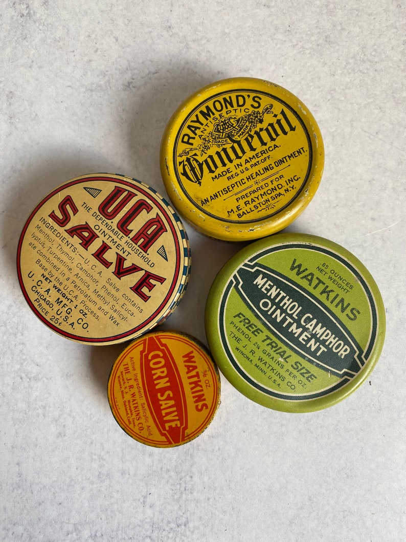 Vintage Set 4 Salve Tinsadvertising Tinsu.c.a Salvewatkins Etsy UK