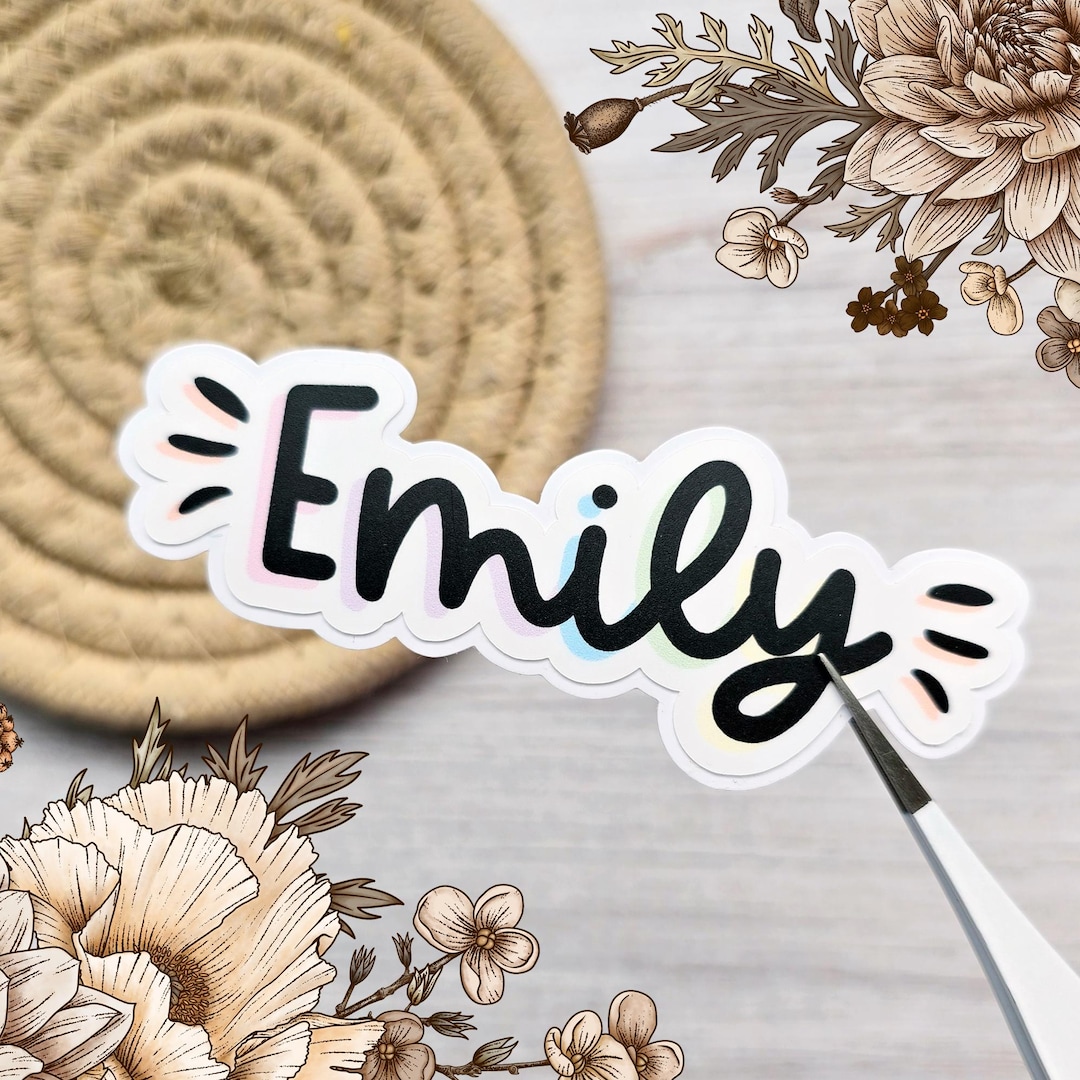 Shadow Name Design Personalized Rainbow Shadow Name || Custom Name Stickers || 1