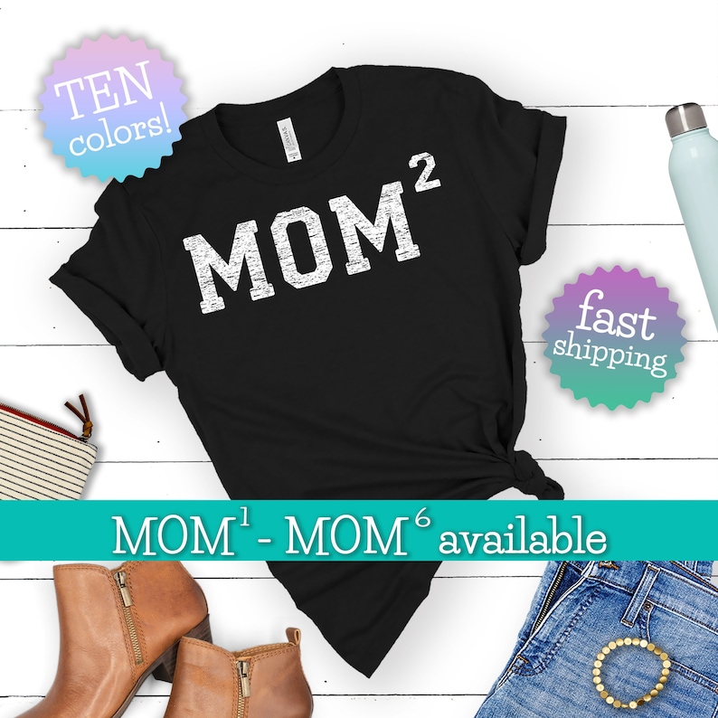 Mom 2 Shirt. Mom of Two shirt. Mother of 2 shirt. Mom Squared | Etsy