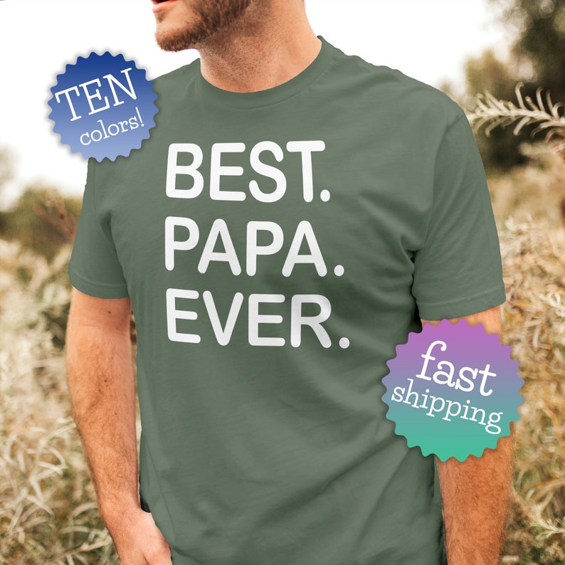 Best Papa Ever T Shirt Father's Day Gift From Kids | Etsy