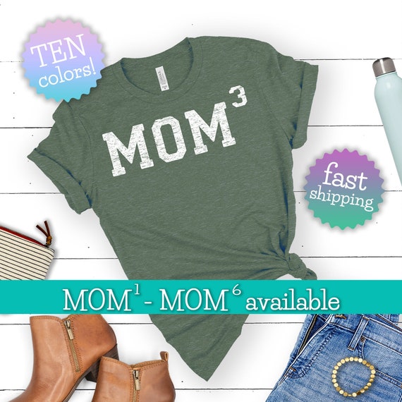 Mom 3 Shirt. Mom of Three Shirt. Mother 