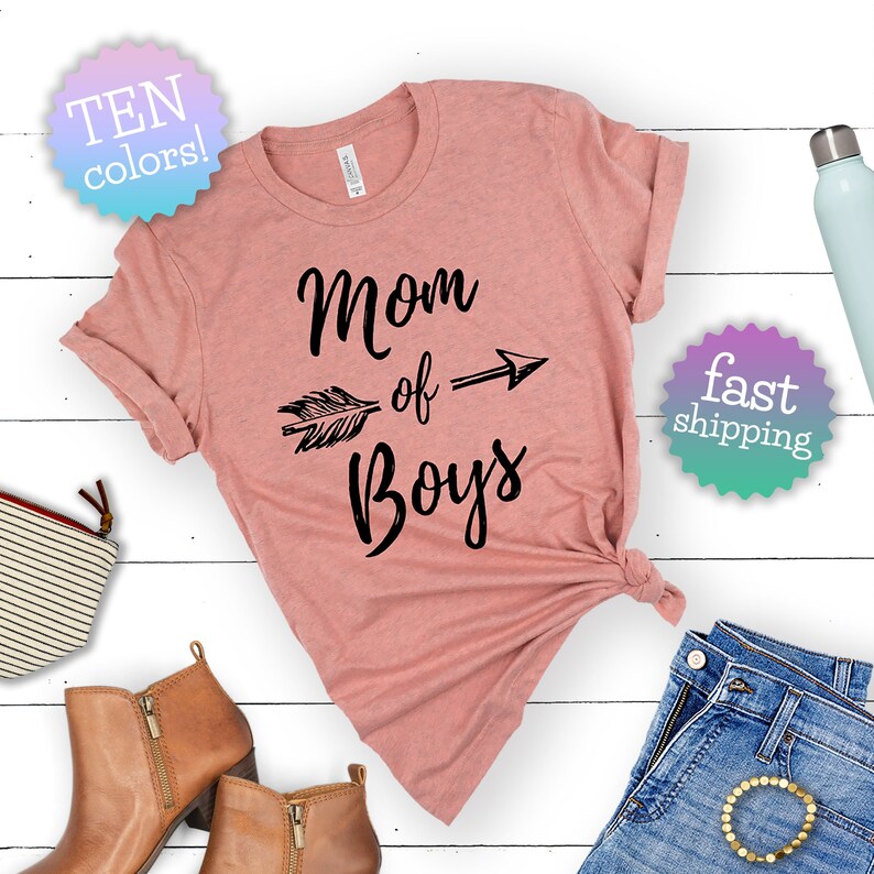 Cute Mom of Boys Shirt Mother of Boys Shirt Gift Boy Mama Mom Etsy