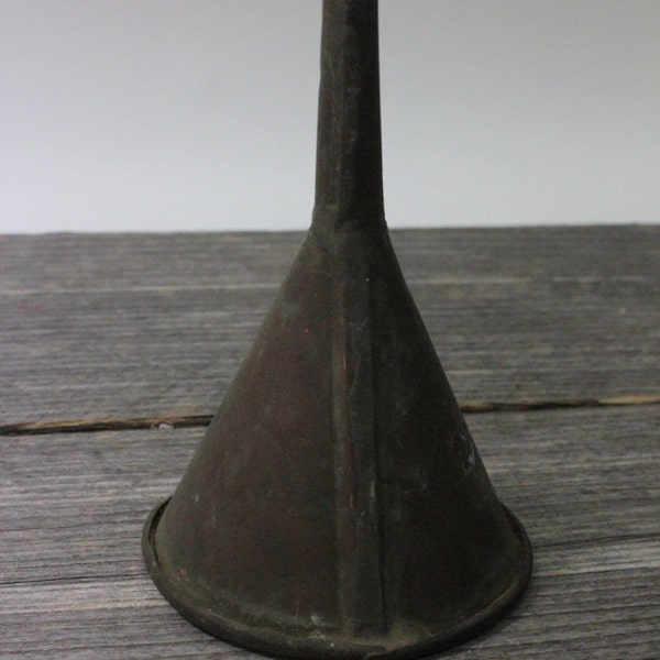 Vintage rustic copper funnel is thing of beauty