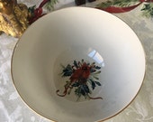 Lenox winter greetings Large Serving bowl dish Gold gilded Catherine Mclung 10W x 5 quot tall Mint