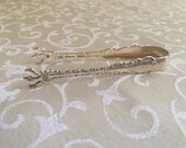 Antique sterling silver sugar tong whiting Louis xv Victorian pat 1891