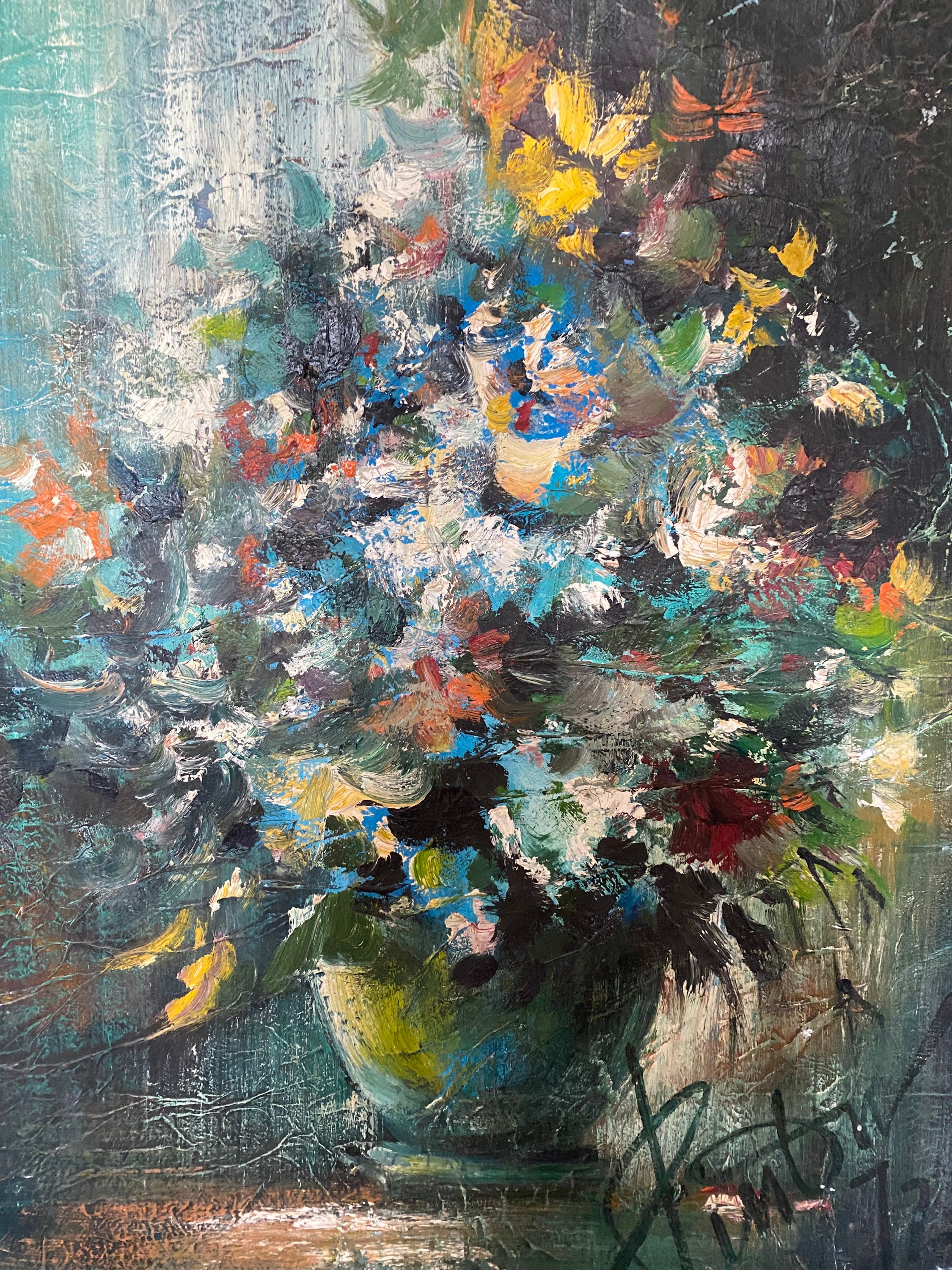 お待たせ! Filipino Perfecto Peck Pinon 1917 - 2006 Oil on Canvas 絵画