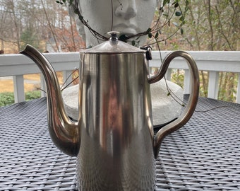 Waldorf Astoria Stainless coffee Tea pot marked DW Haber & Sonny