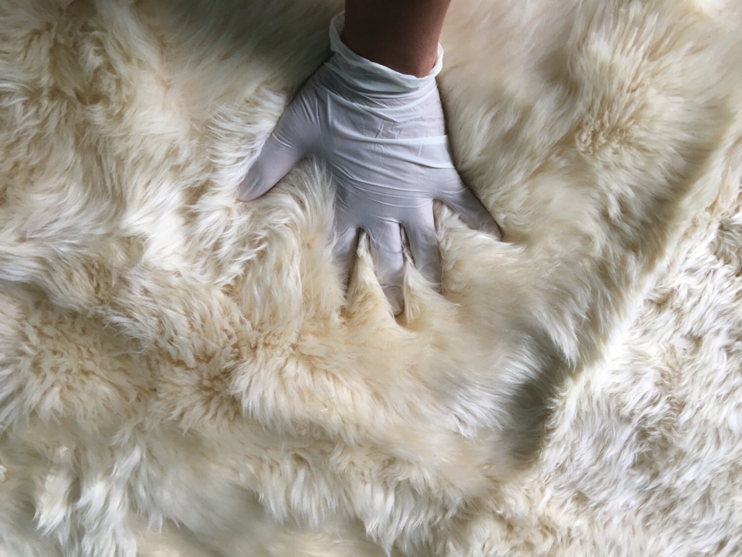 Piel de oveja natural piel crema Woolmark Winward Quad Etsy