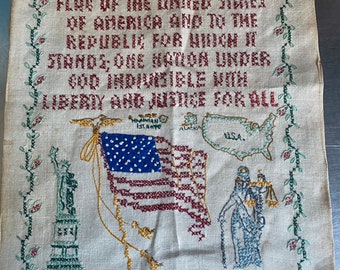 Pledge of Allegiance small tapestry USA