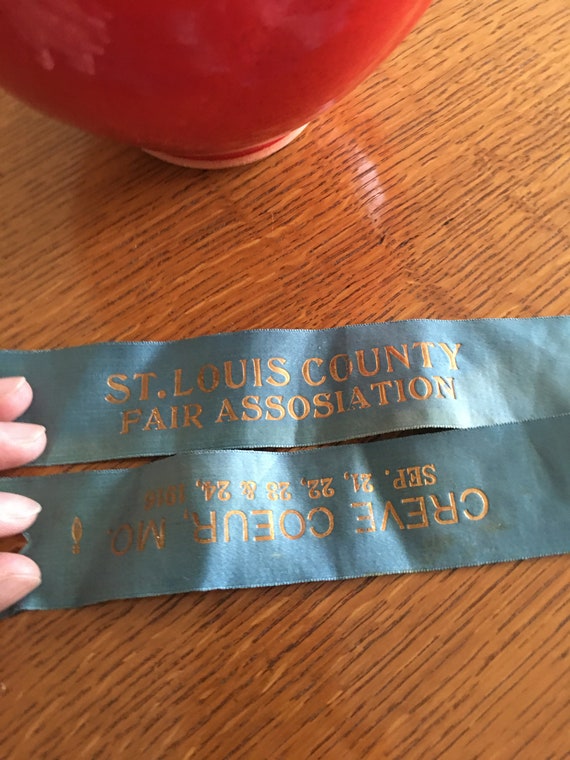 1916 St Louis County Fair Association badge ribbo… - image 4
