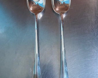 Lot of two silver plated serving flatware 13 in