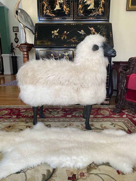 Sculptural Manner of François-xavier Lalanne Sheep Bench Wool