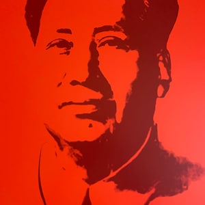 Andy Warhol’s Mao Red  Serigraph  on museum board 31.5 x 35.5 in  framed  Sunday B Morning open edition