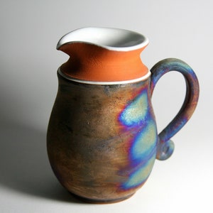 Cooper Milk Jug, Pottery Creamer, Sugar and Cream, Wheel Thrown and Hand Decorated Artistic Pottery, Tea Sets, Ceramic pitcher