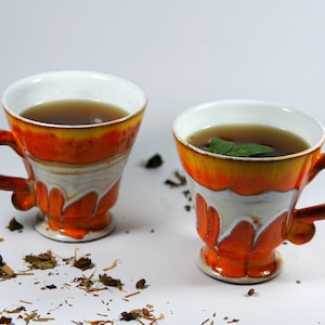 Ceramic Tea or Coffee Mug, Cute Mug, Handmade Pottery Mug, Ceramic coffee cup, Wheel Thrown Mug image 1