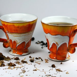Ceramic Tea or Coffee Mug, Cute Mug, Handmade Pottery Mug, Ceramic coffee cup, Wheel Thrown Mug image 2