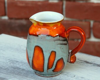 Earthen Milk Jug, Pottery Creamer, Sugar and Cream, Wheel Thrown and Hand Decorated Artistic Pottery, Tea Sets, Table Decor