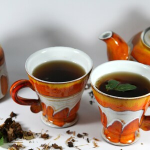 Ceramic Tea or Coffee Mug, Cute Mug, Handmade Pottery Mug, Ceramic coffee cup, Wheel Thrown Mug image 4