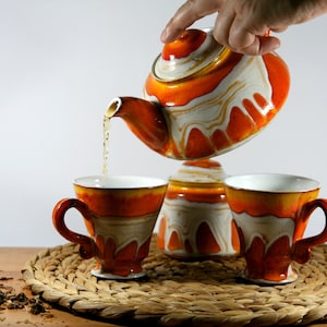 Ceramic Teapot, Rustic Pottery Teapot, Ceramic Tea Kettle, Pottery Handmade, Beautiful Earthenware Teapot