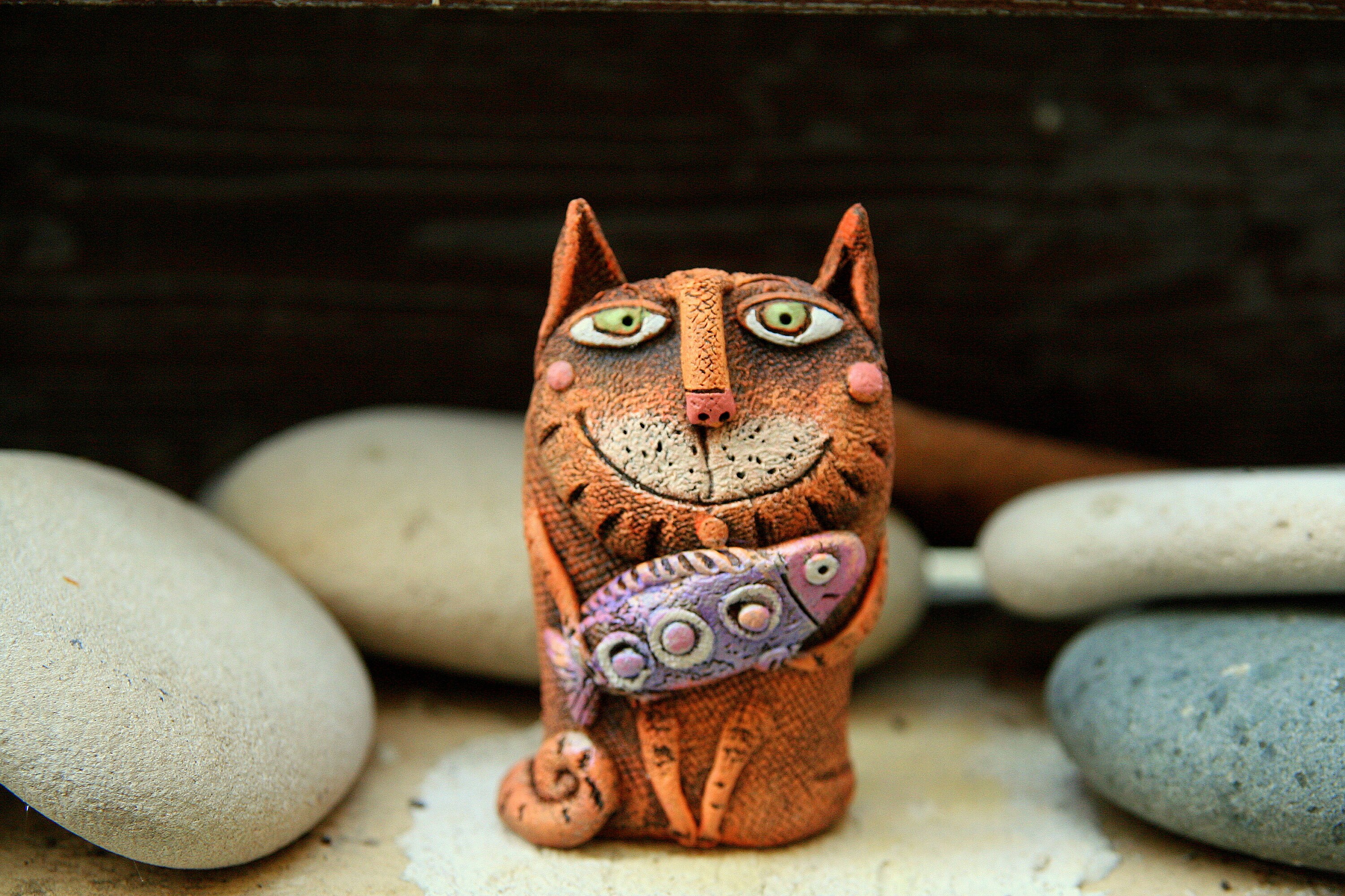 whimsical cat figurines