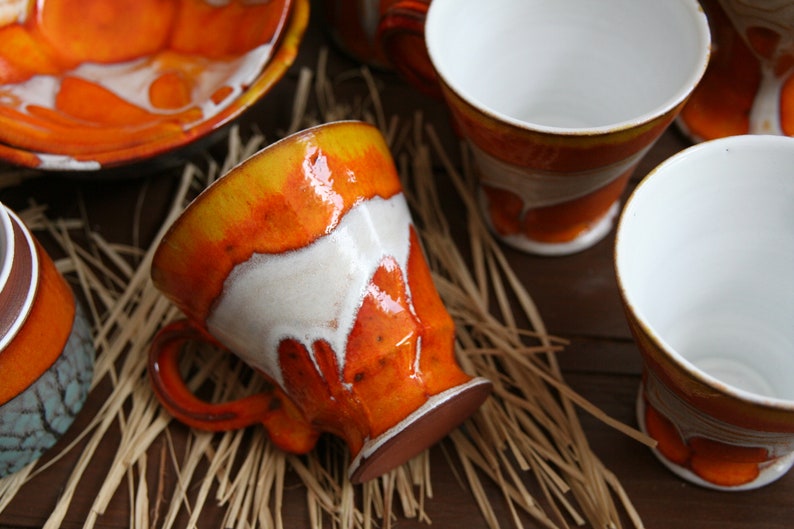 Ceramic Tea or Coffee Mug, Cute Mug, Handmade Pottery Mug, Ceramic coffee cup, Wheel Thrown Mug image 9