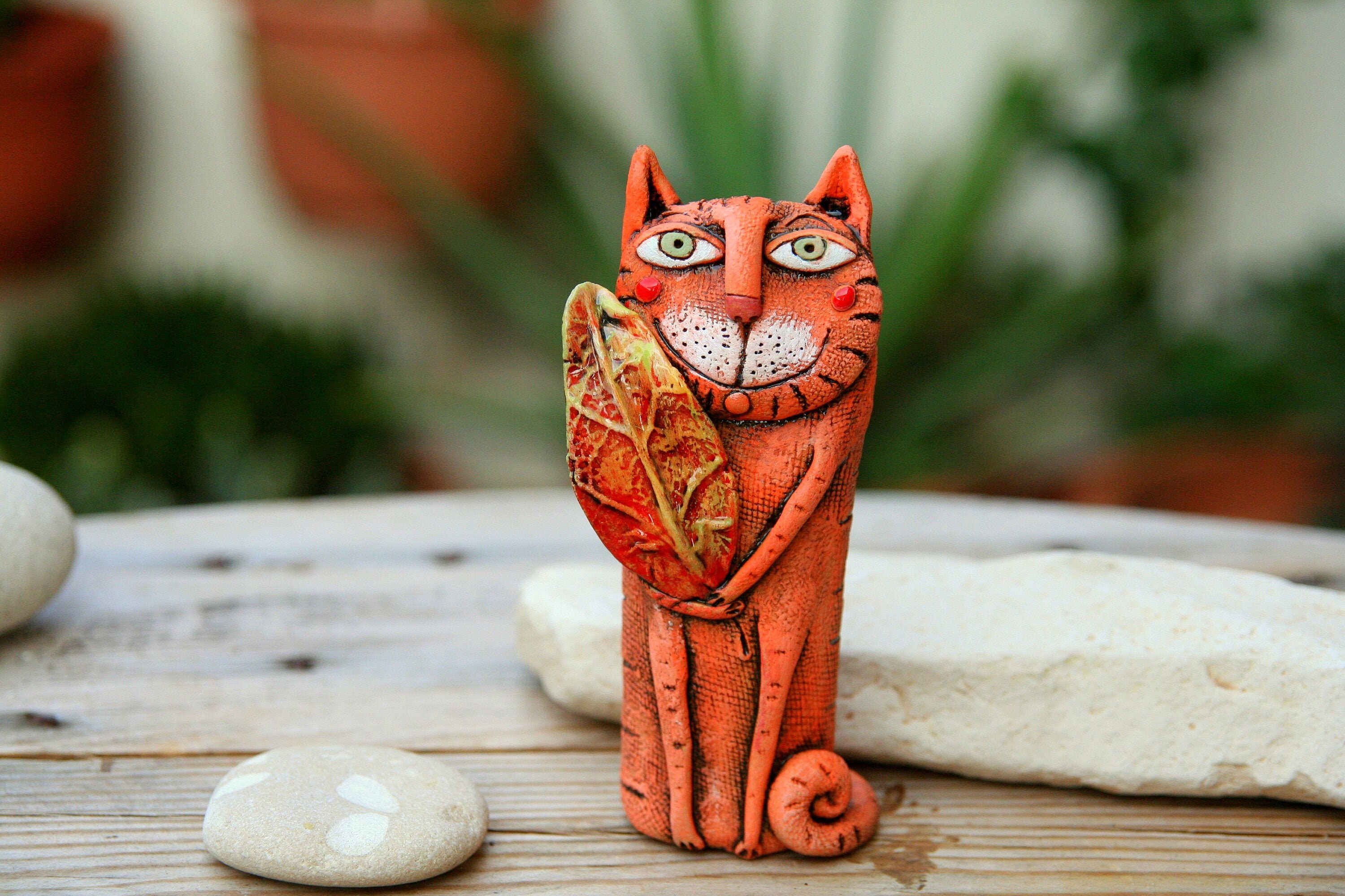 whimsical cat figurines