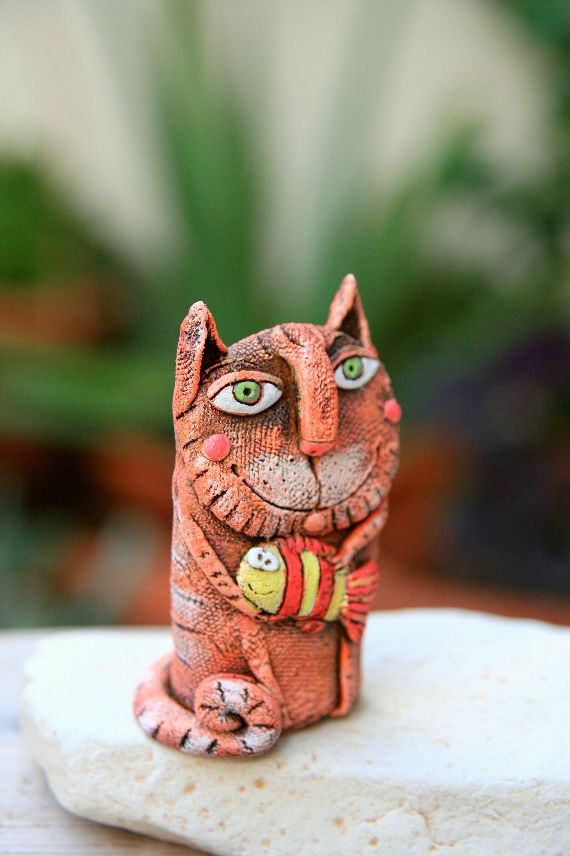 whimsical cat figurines