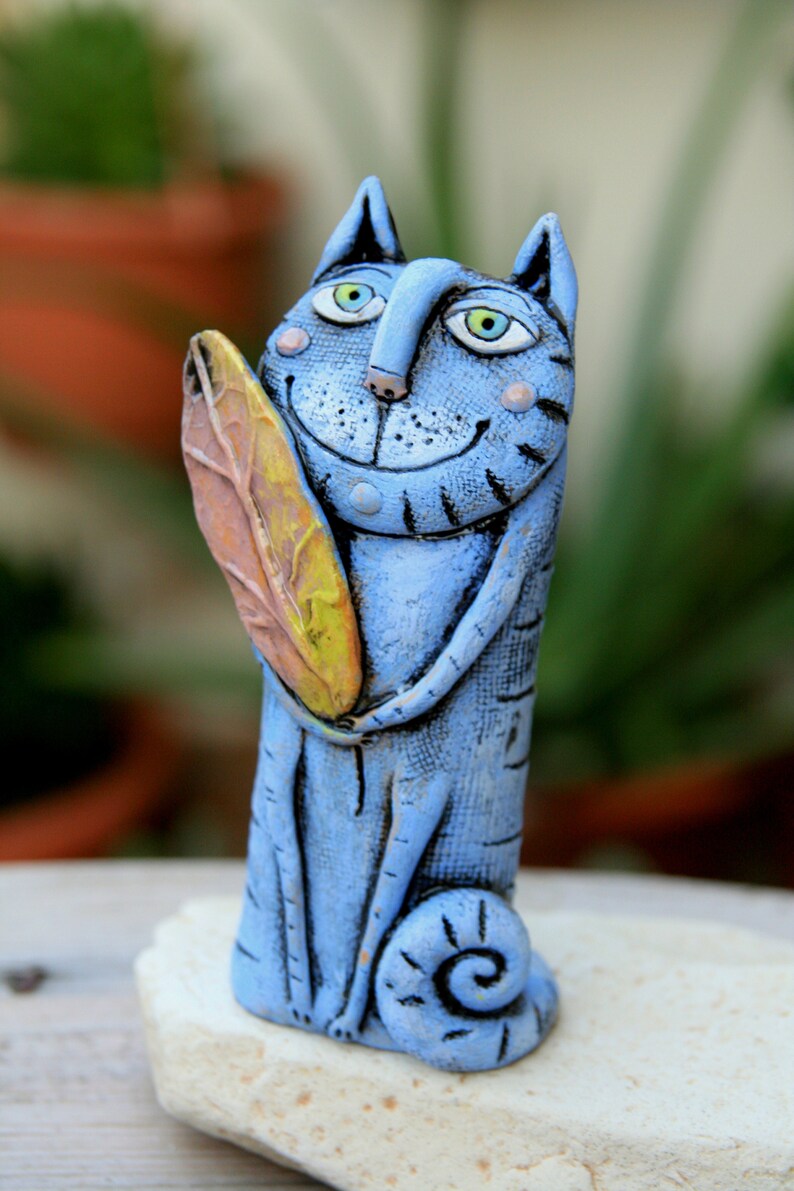 whimsical cat figurines