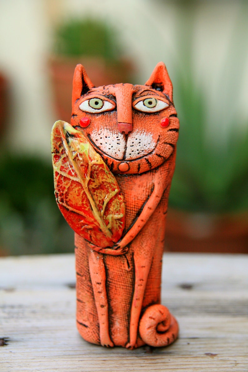 whimsical cat figurines