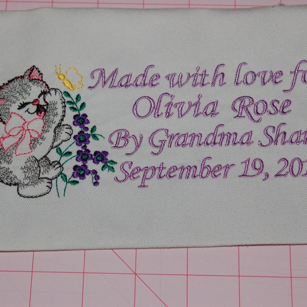 Embroidered Quilt Labels Etsy