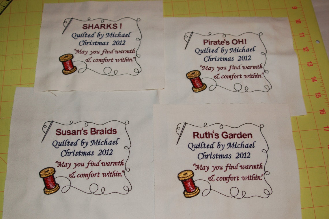 Custom Quilt Label YOUR DESIGN Custom Made for your Quilts and Etsy