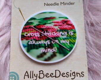 On my mind -  Novelty acrylic needle minder - magnetic - as shown