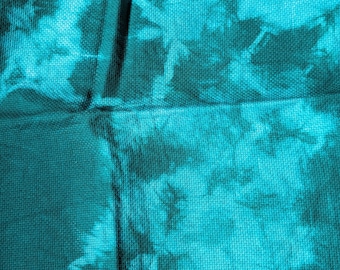 14 count hand dyed aida crosstitch fabric envy/Emerald City