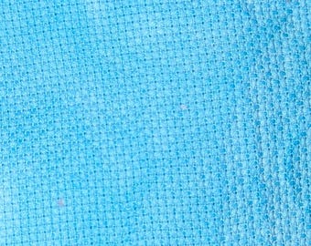 14 count hand dyed aida crosstitch fabric -Lapis Lazuli