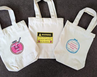 Cross Stitch Themed Small Bags