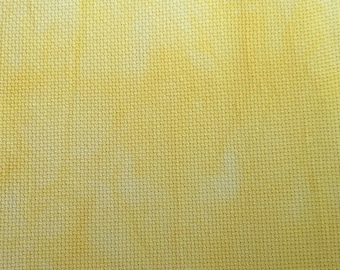14 count hand dyed aida crosstitch fabric -Sunflower