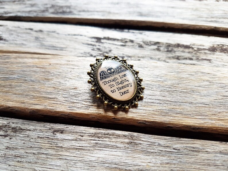 Though Lost to Sight to Memory Dear Cameo Pin Memento Mori Etsy