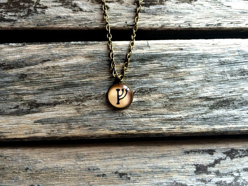 Rune of wealth Witchy Esoteric Pagan Elder Futhark Fehu pendant Occult Dark Norse jewellery Viking Fehu rune Runic Fehu necklace