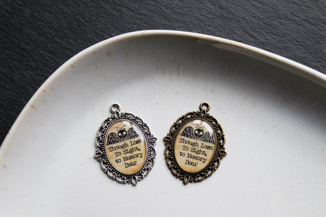 Though lost to sight to memory dear pendant necklace inspired Etsy Italia