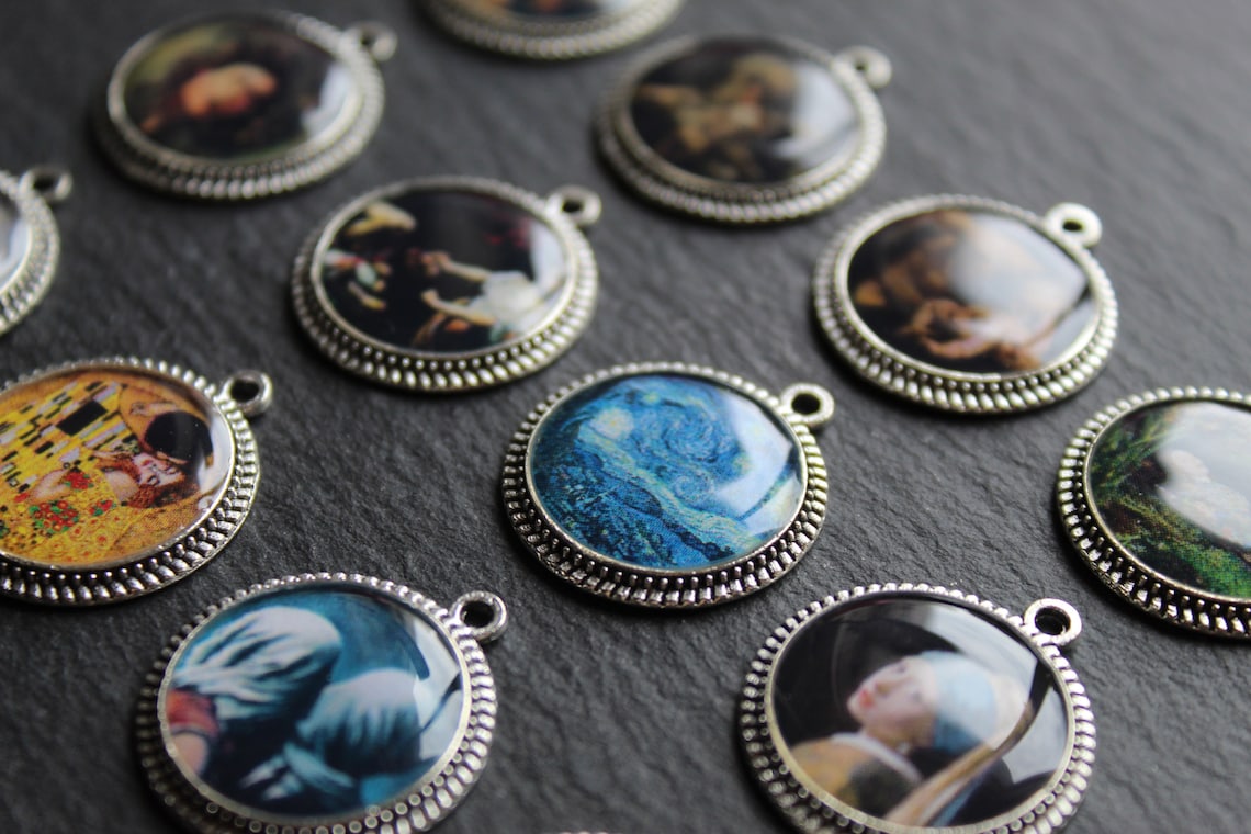 Art History Pendants Painting Detail Necklaces by Goya Etsy
