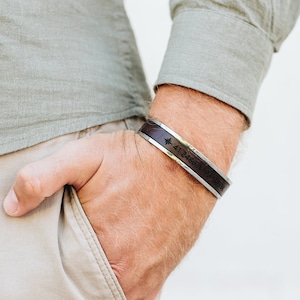 Coordinates Bracelet Personalized Long Distance Relationship Gift for Boyfriend Gift for men, Mens Bracelet, Personalized Fathers Day Gift